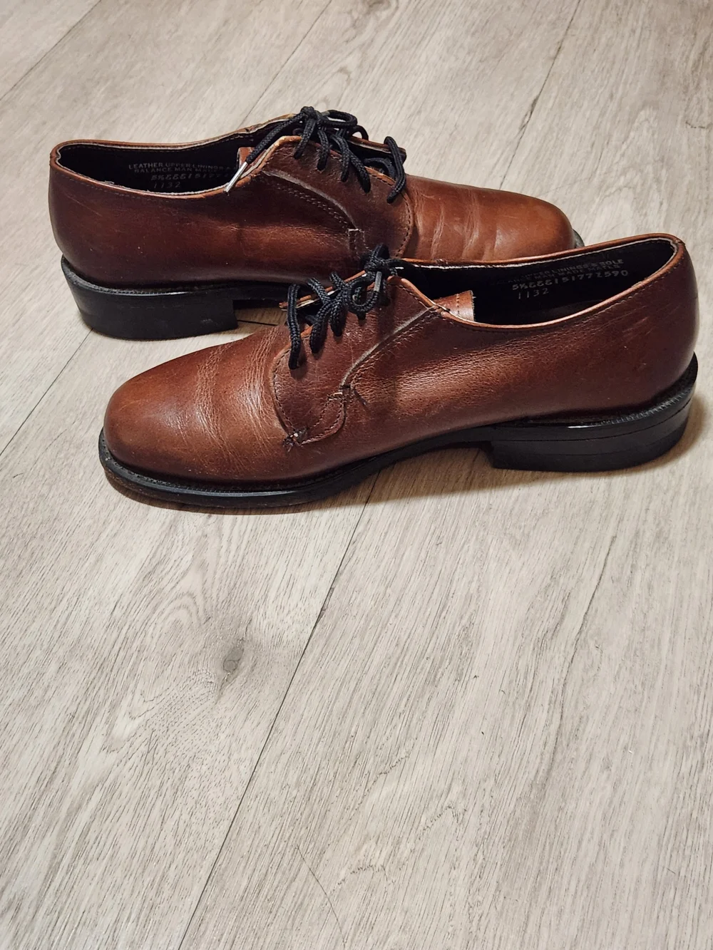 Hitchcock USA Men's Brown Leather Derby Shoes 5.5 EEEE Extra Wide